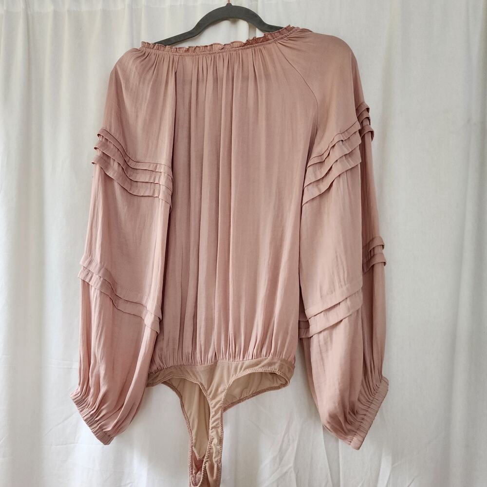 REVOLVE All Tucks Bodysuit in Blush Free People Color: Blush Pink XS oversized - Picture 4 of 11